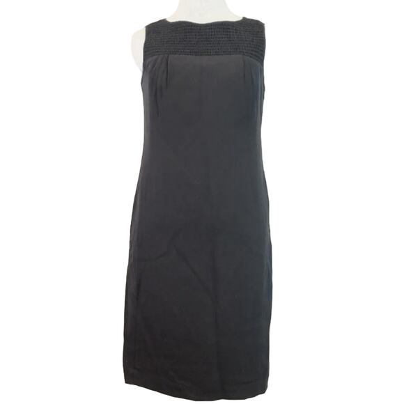 Taylor from Nordstrom 100% silk black shift dress‎ size 6 - Picture 1 of 8